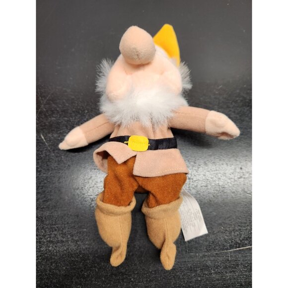 Disney Snow White Sneezy Dwarf Plush Toy 8" Brown & Yellow Soft Fuzzy - Picture 7 of 11
